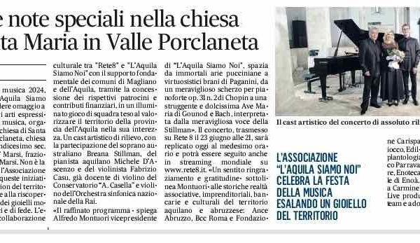 Concerto di una notte di mezza estate alla Fontana delle 99 Cannelle 2024