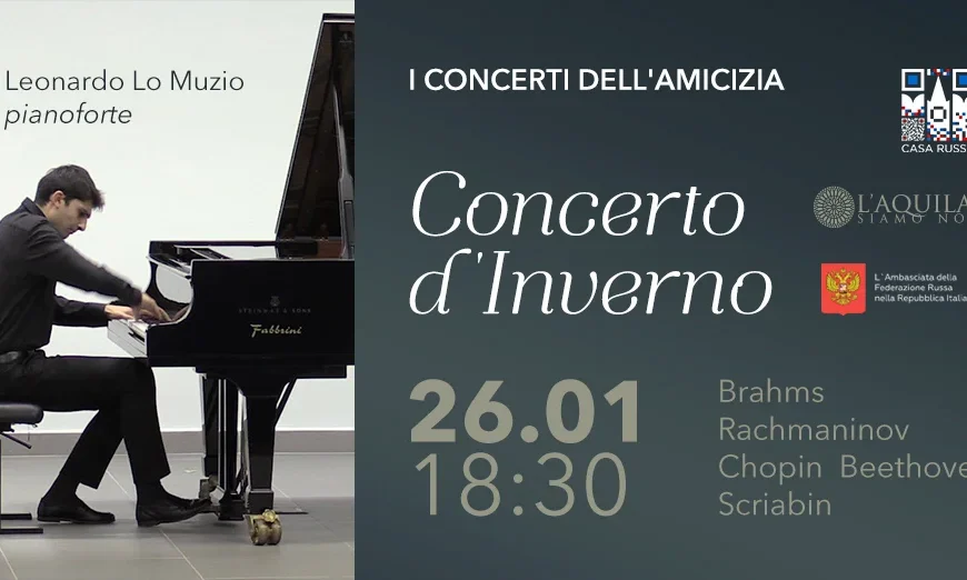 Concerto d’Inverno con il pianista aquilano Leonardo Lo Muzio