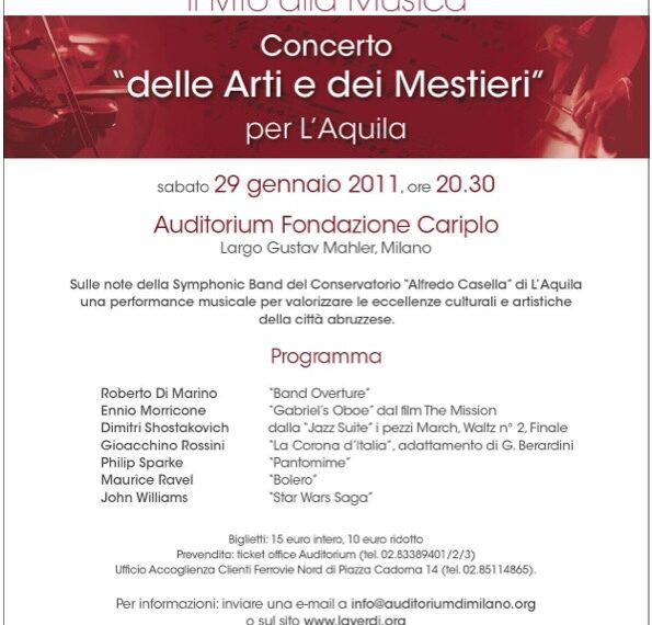 Concerto “delle Arti e dei Mestieri”